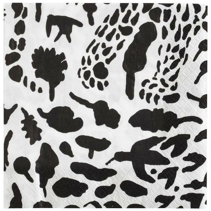Iittala Oiva Toikka Paper Napkins Cheetah 33x33cm, noir