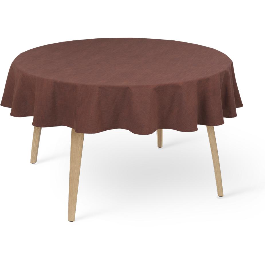 Juna Basic Cotton桌布圆形巧克力，Ø170厘米