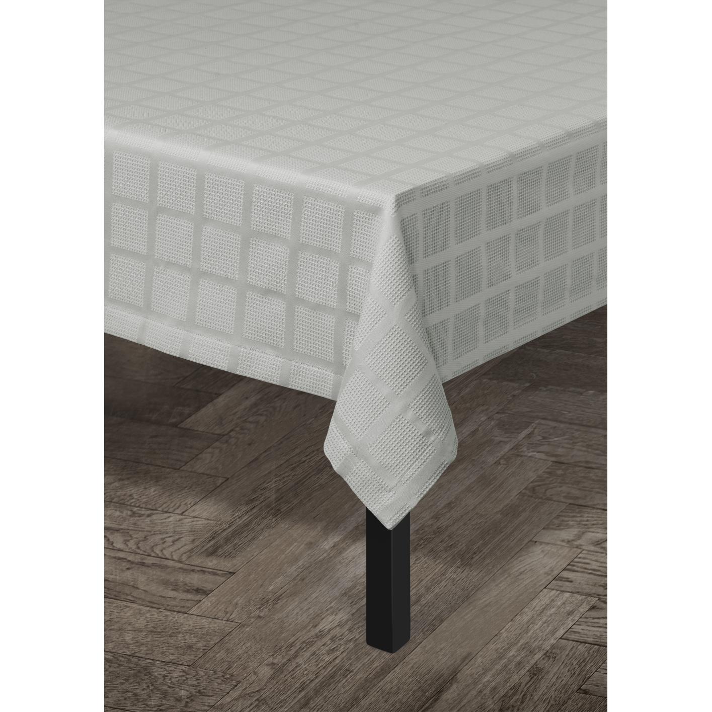 JUNA Brick Damasco Tablecloth Grey, 150x270 cm