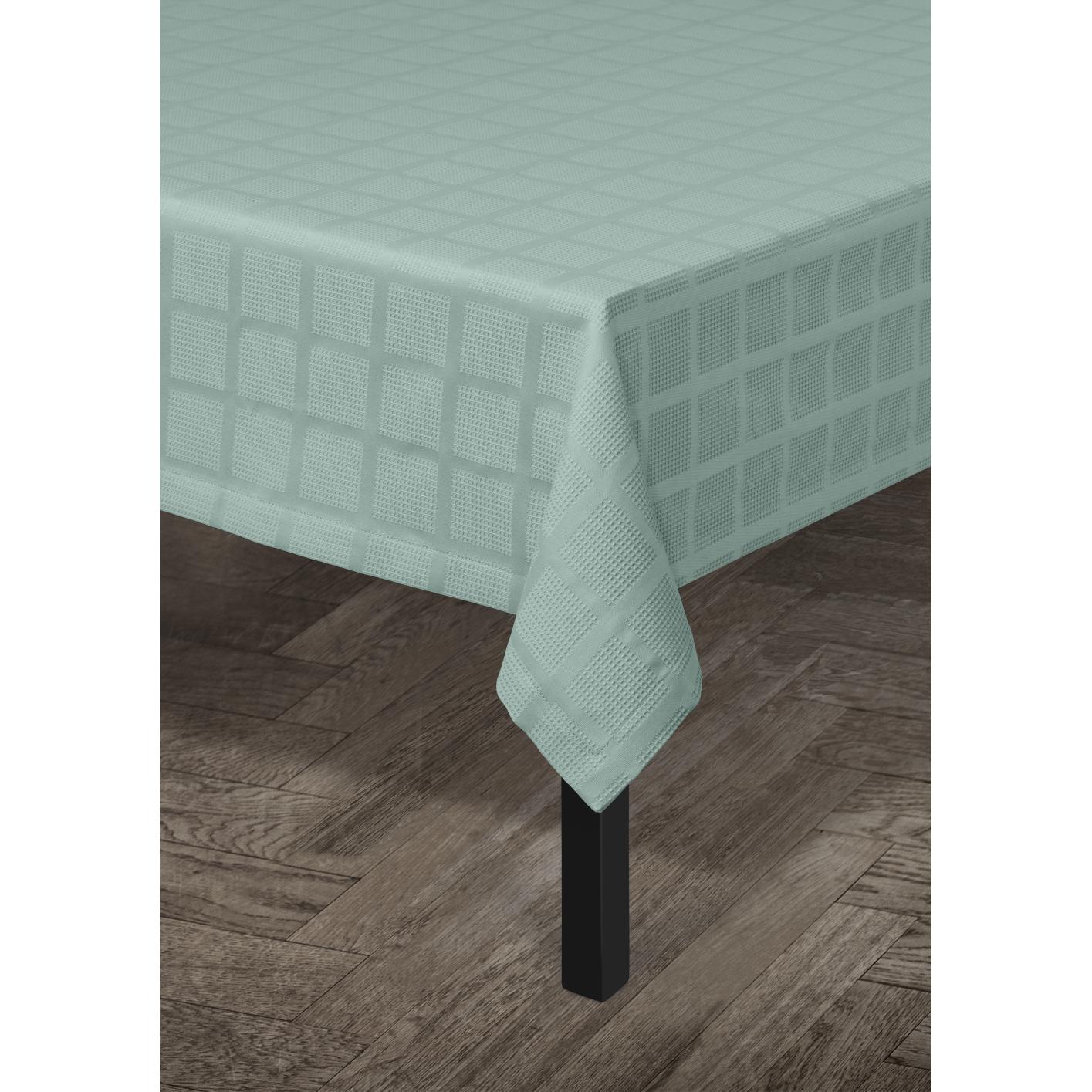 Juna Brick Damascus桌布绿松石，150x270厘米