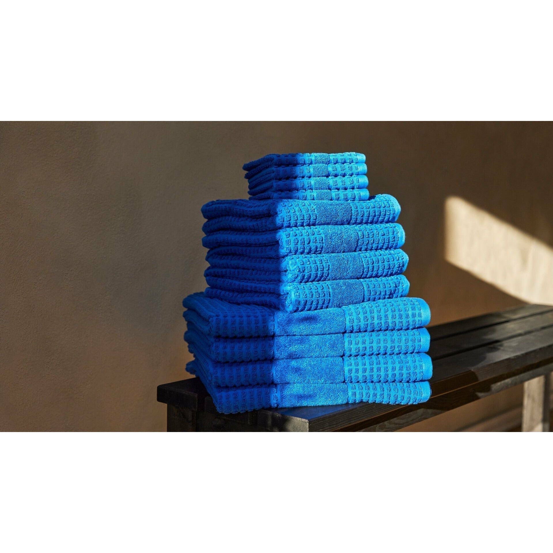 Juna Controleer de handdoek 50x100 cm, blauw