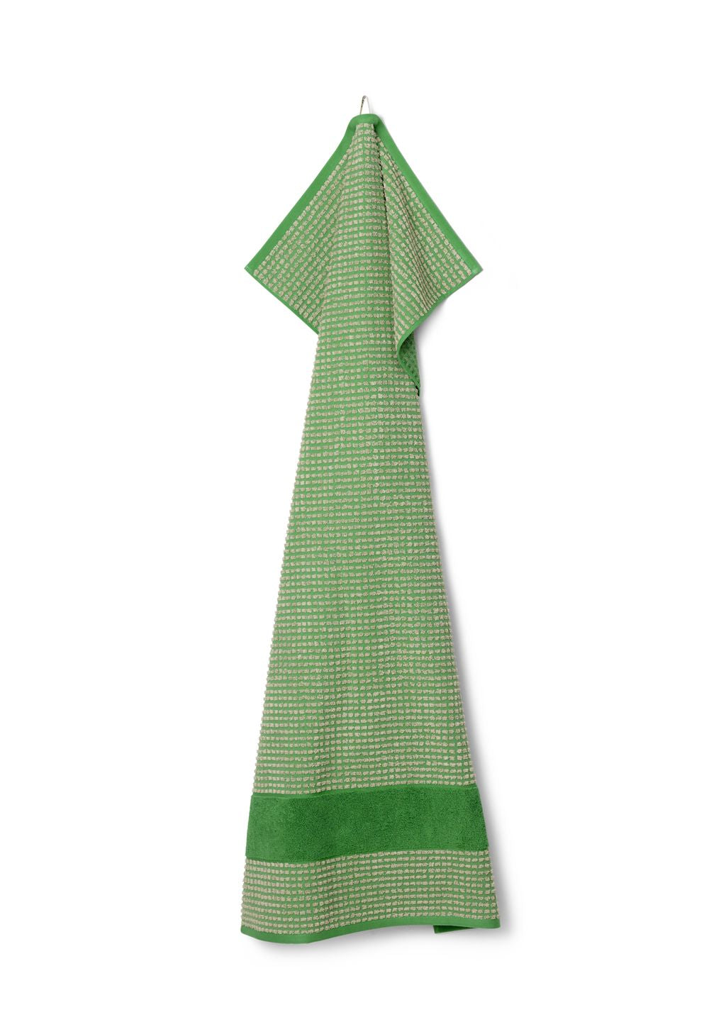 Juna Controleer handdoek 70 x140 cm, groen/beige
