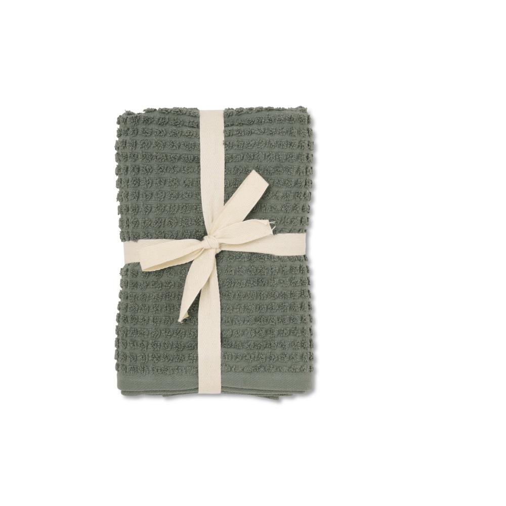 Juna Check Towel Dark Green, 50x100 Cm
