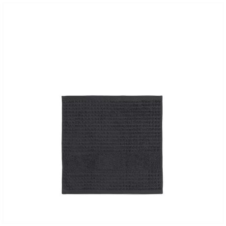 Juna Check Washcloth Dark Grey, 30x30 Cm
