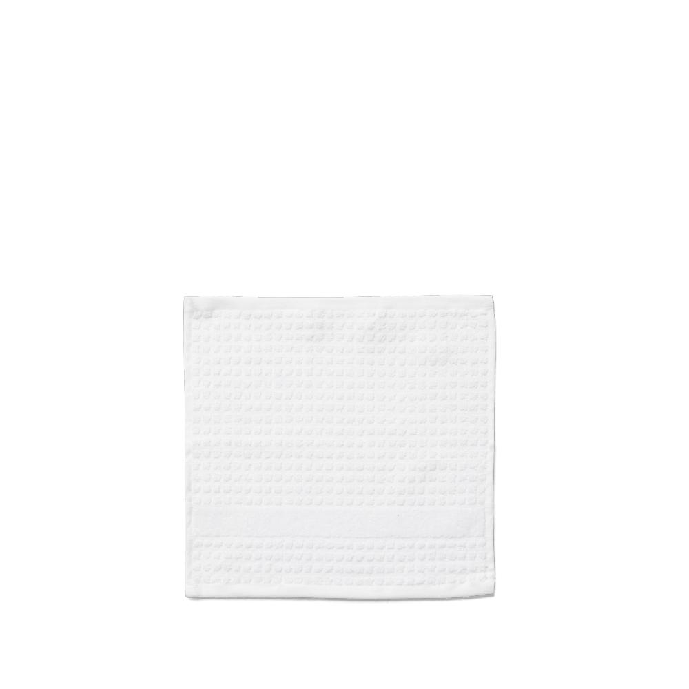 Juna Check Washcloth White, 30x30 Cm