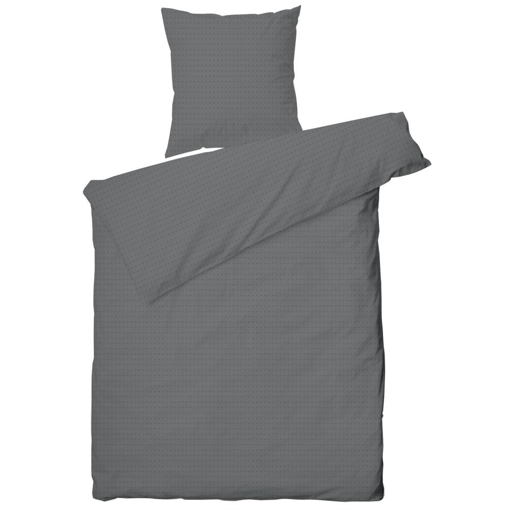 Juna Terning seng linned mørkegrå, 140x220 cm