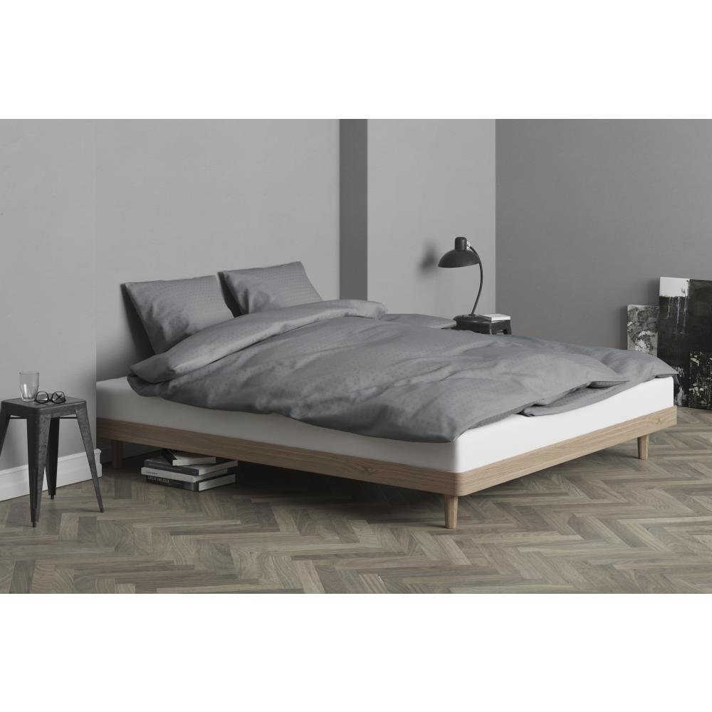 Juna Cube Bed Linen Dark Grey, 200x200 Cm