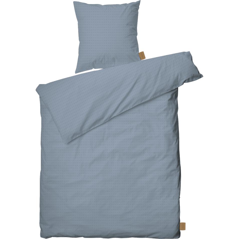 Juna Terning seng linned støv blå, 140x220 cm