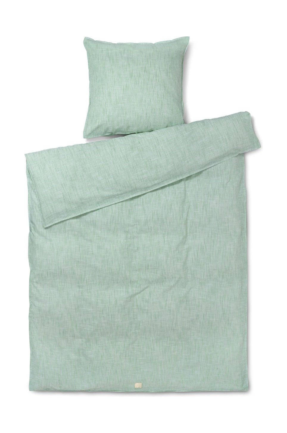 Juna Monokrom linjer sängkläder 140 x200 cm, grönt/vitt