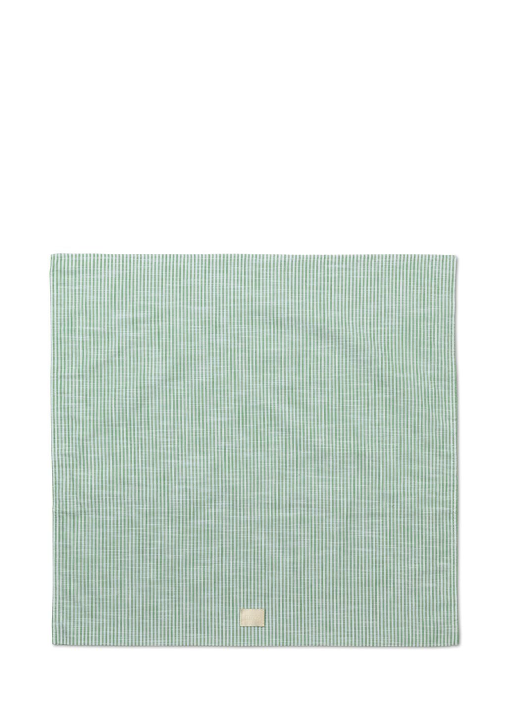 Juna Monochrome lijnen kussendeksel 63 x60 cm, groen/wit