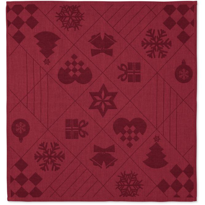 Juna Natale Cloth Napkin 45x45 Cm 4 Pcs., Red