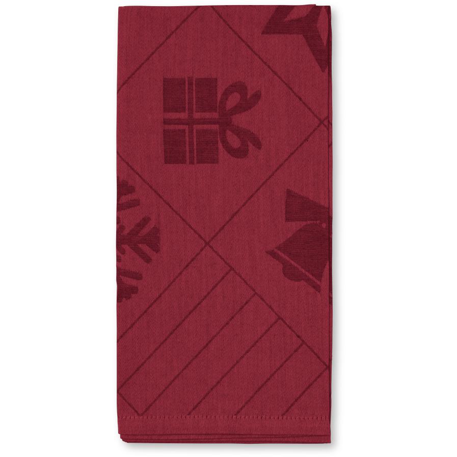 Juna Natale布餐巾45x45 cm 4 pcs。，红色