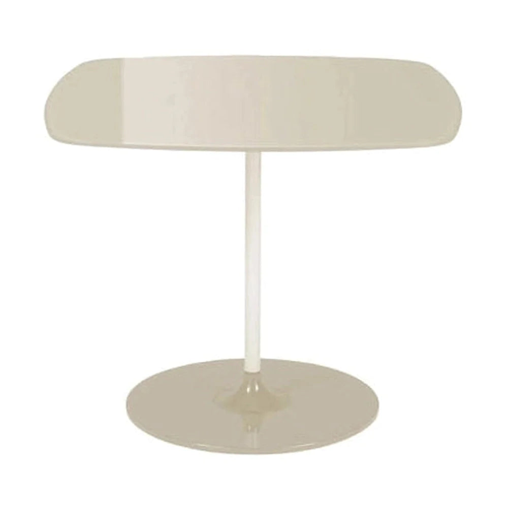 Table d'appoint Kartell Thierry bas, beige chaud / blanc
