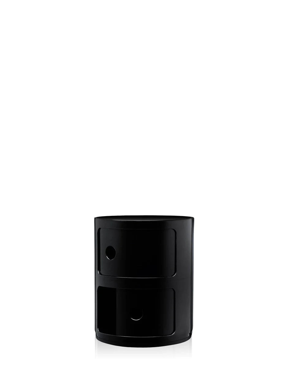 Kartell Componibili Classic Container 2 Elements, Black