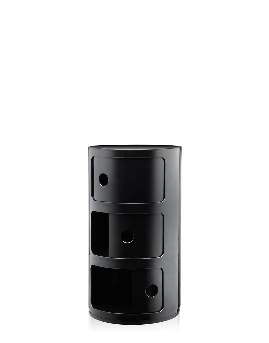 Kartell Componibili Classic Container 3 Elements, Black