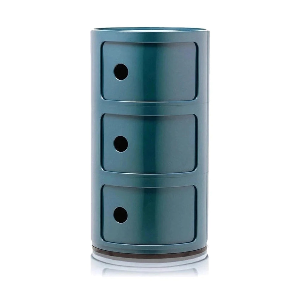 Kartell Componibili Classic Container 3 Elements, Blue