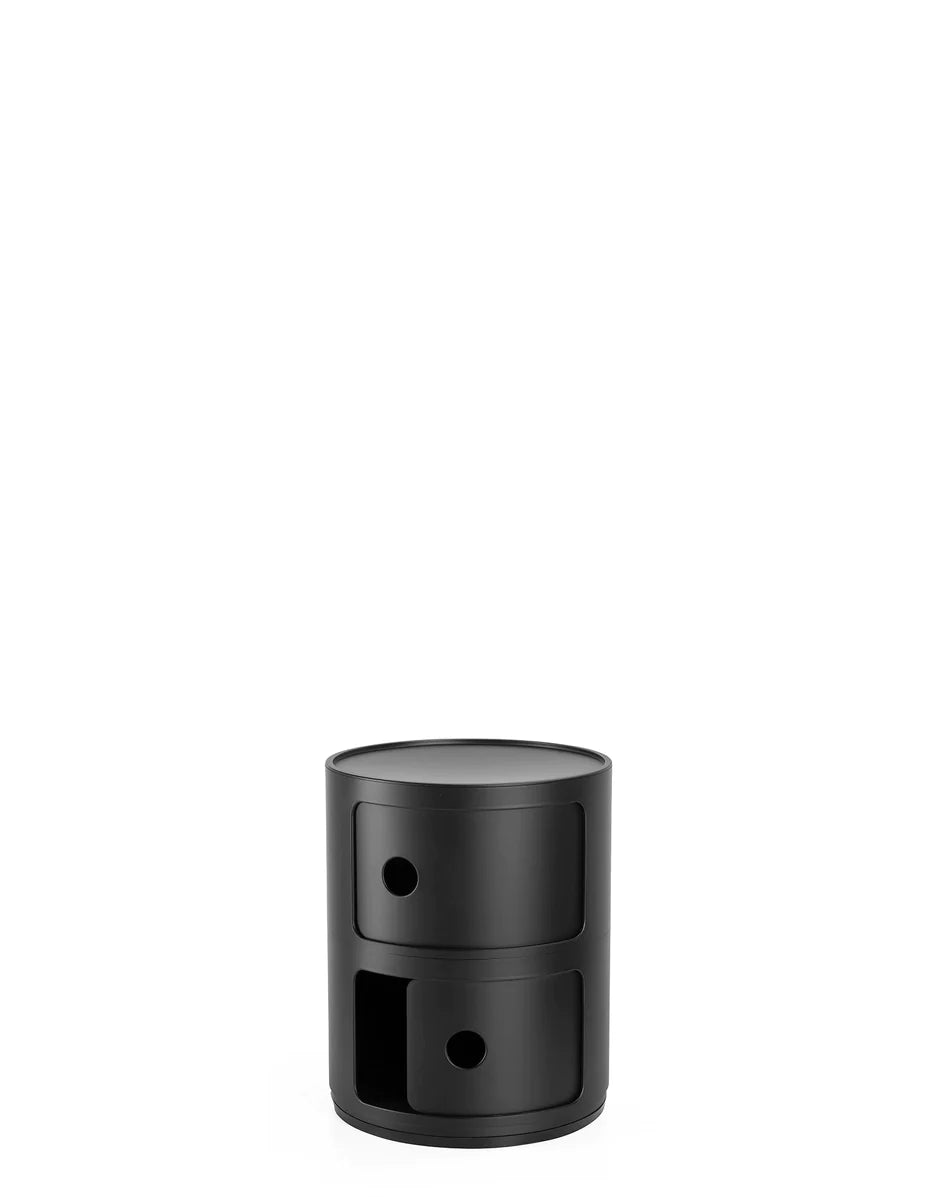 Kartell Componibili Recycled Container 2 Elements, Black
