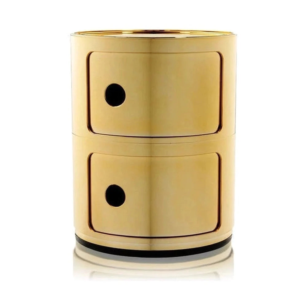 Kartell Componibili Metal Container 2 éléments, or