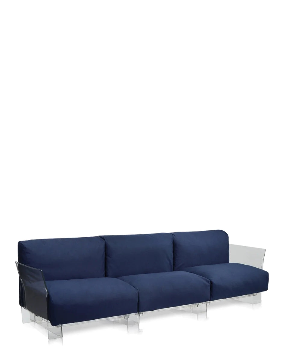 Kartell Pop Outdoor 3 -Sitzer -Sofa Sunbrella, blau