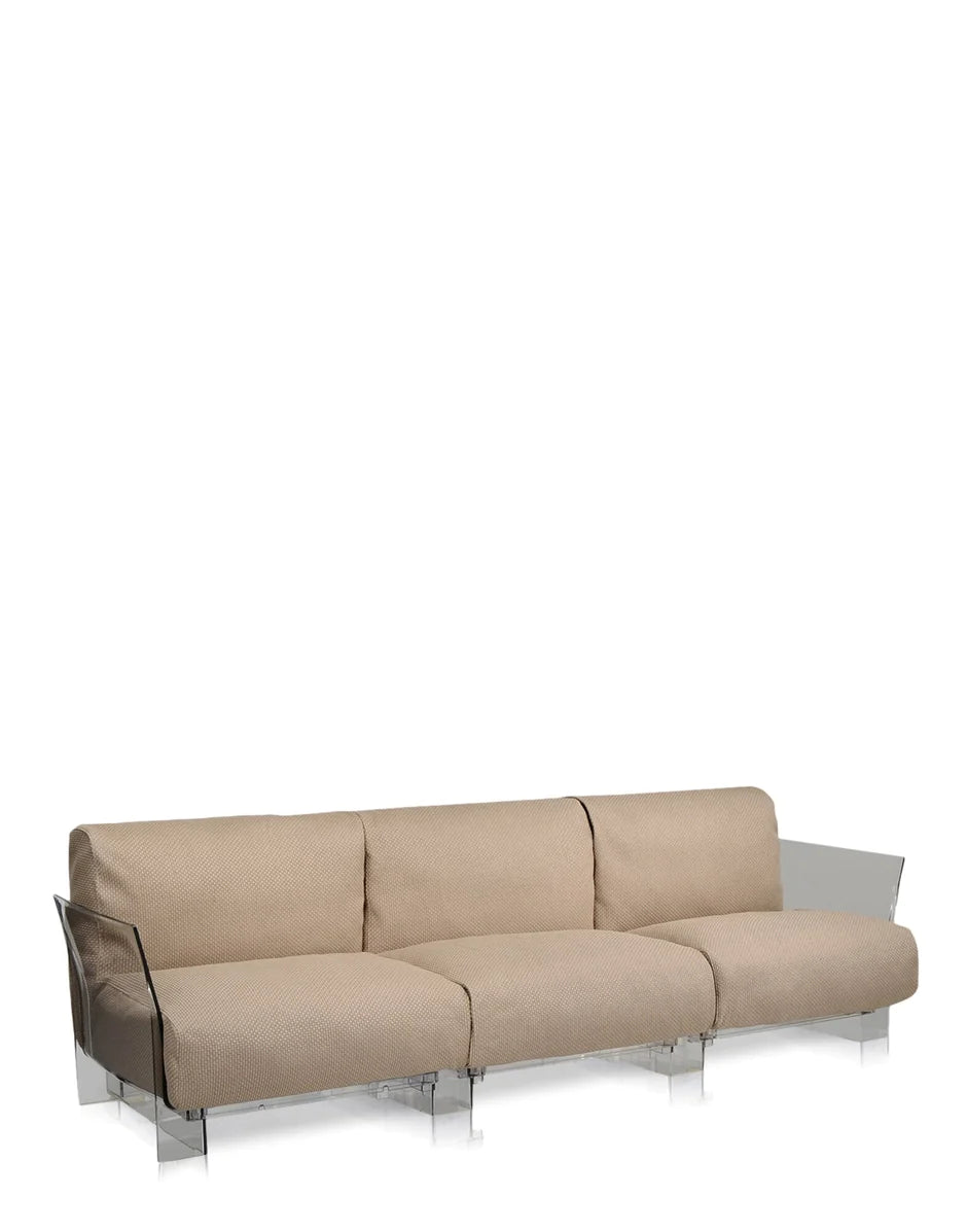 Kartell Pop Outdoor 3 -Sitzer -Sofa Ikon, Taupe