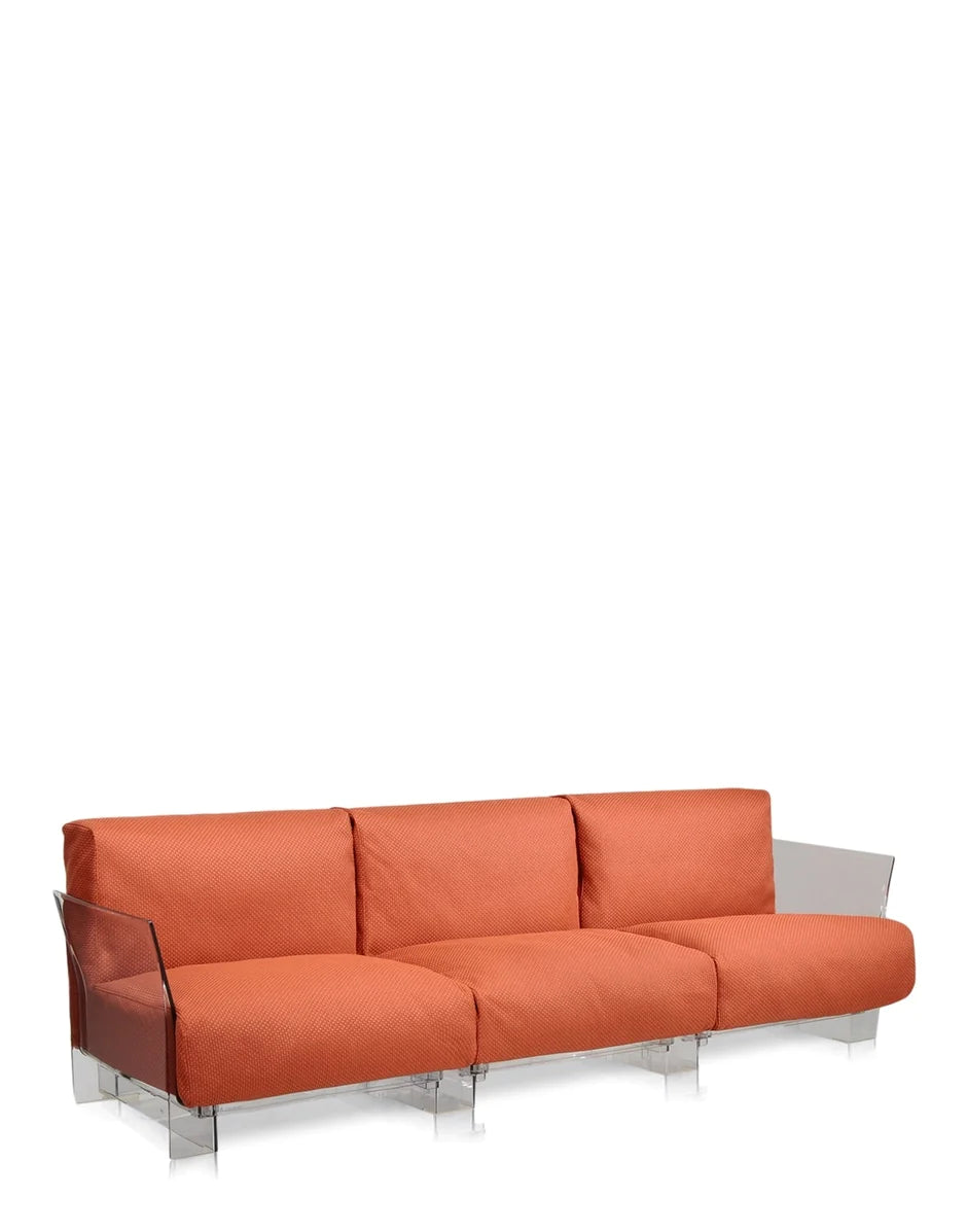 Kartell Pop Pop Outdoor 3 Seater divano ikon, arancione
