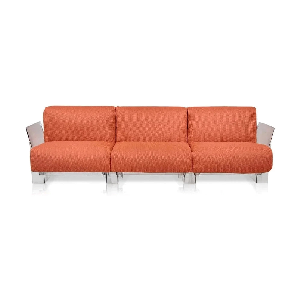 Kartell pop udendørs 3 -personers sofa ikon, orange