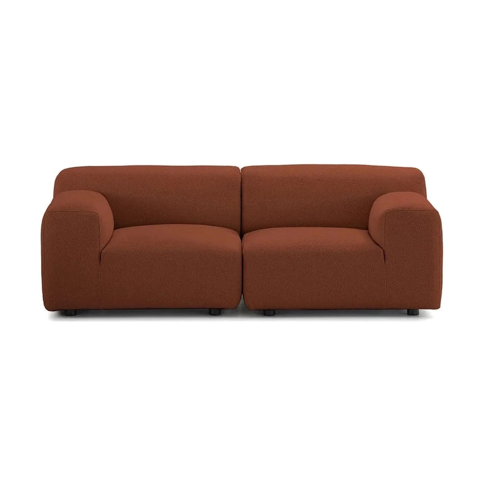 Kartell Plastics Duo 2 Seater Sofa Dx Orsetto, Rusty Orange