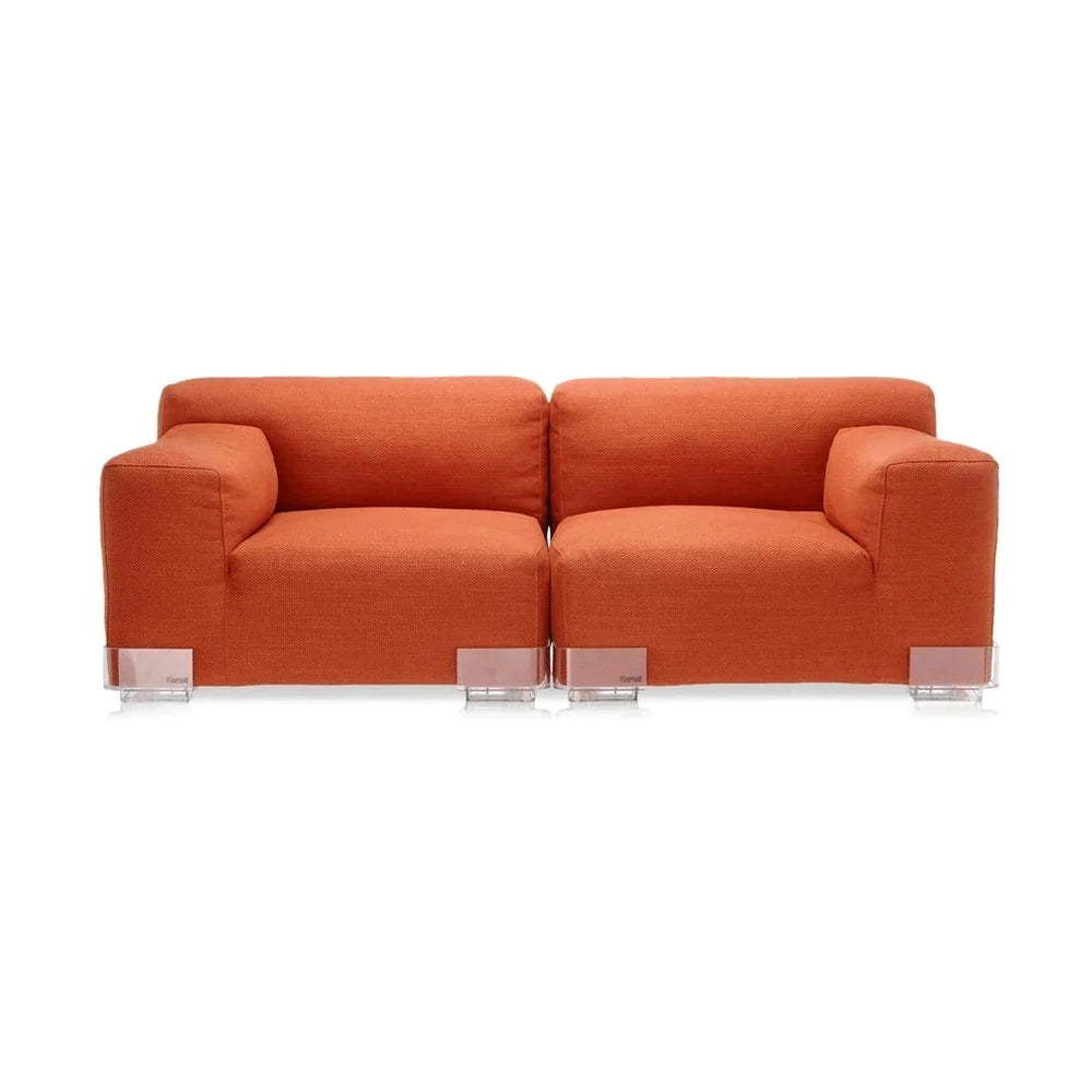 Kartell Plastics Duo 2 Seater Sofa Sx Cotton, Orange