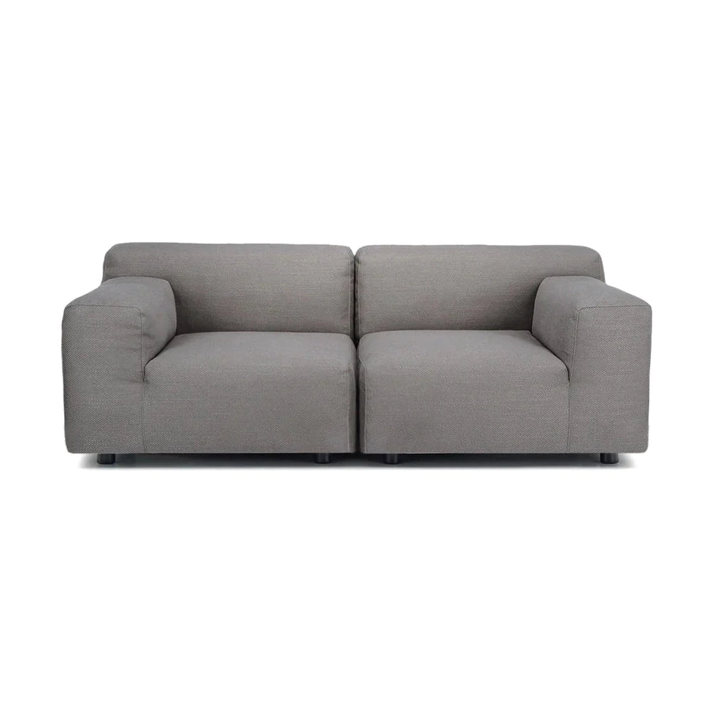 Kartell Plastics Duo 2 Seater Sofa Sx Cotton, Grey