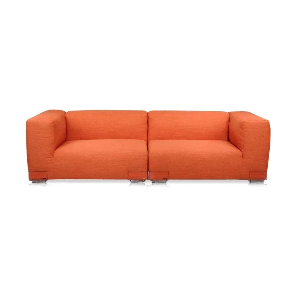 Kartell Plastics Duo 2 Seater Sofa Dx Xl Cotton, Orange