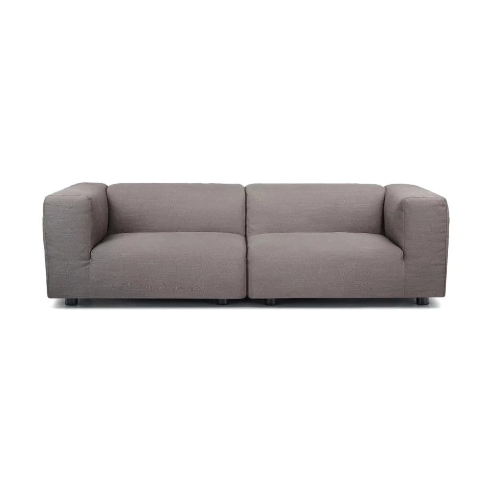 Kartell Plastics Duo 2 Seater Sofa Dx Xl Cotton, Grey