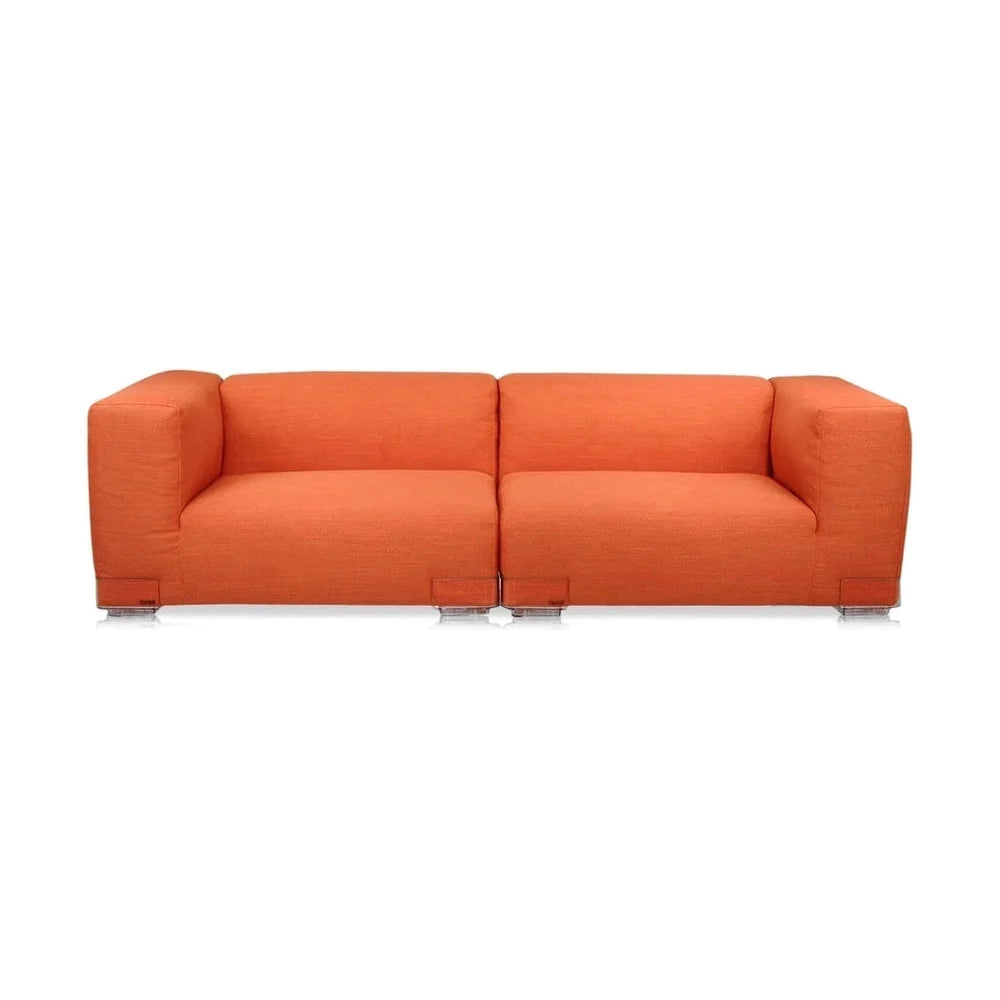 Kartell Plastics Duo 2 Seater Sofa Sx Xl Cotton, Orange