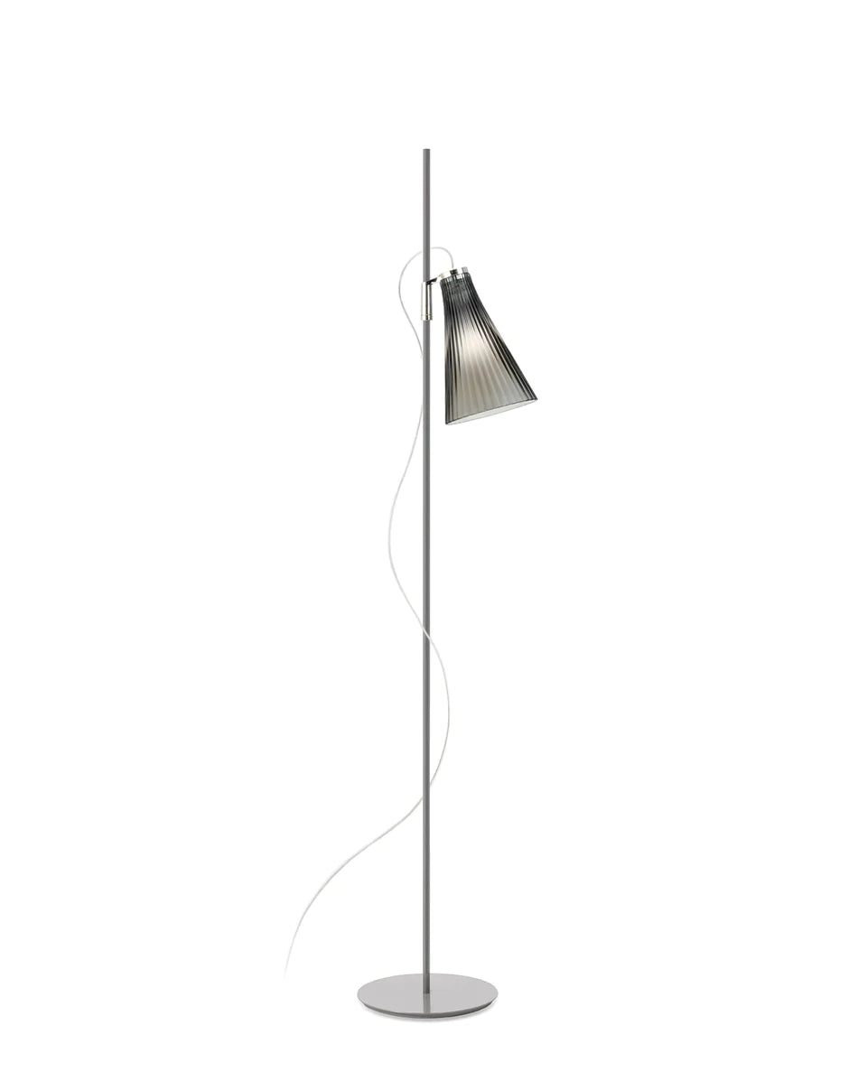 Kartell K Lux Floor Lamp, Gray Stand/Smoke