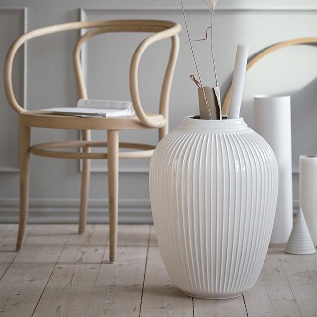 Kähler Hammershøi Floor Vase, White ø 36 Cm