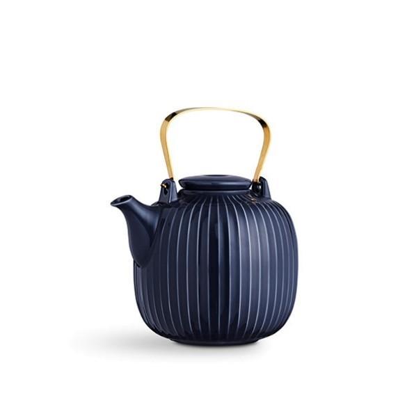 KählerHammershøi茶壶，靛蓝