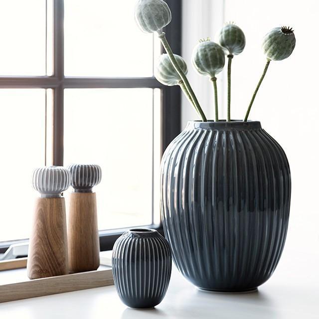 Kähler Hammershøi Vase Anthracite Gray, Medium