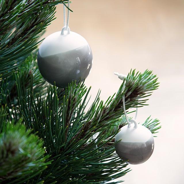 Kähler Nobili Decorative Balls, Winter Grey