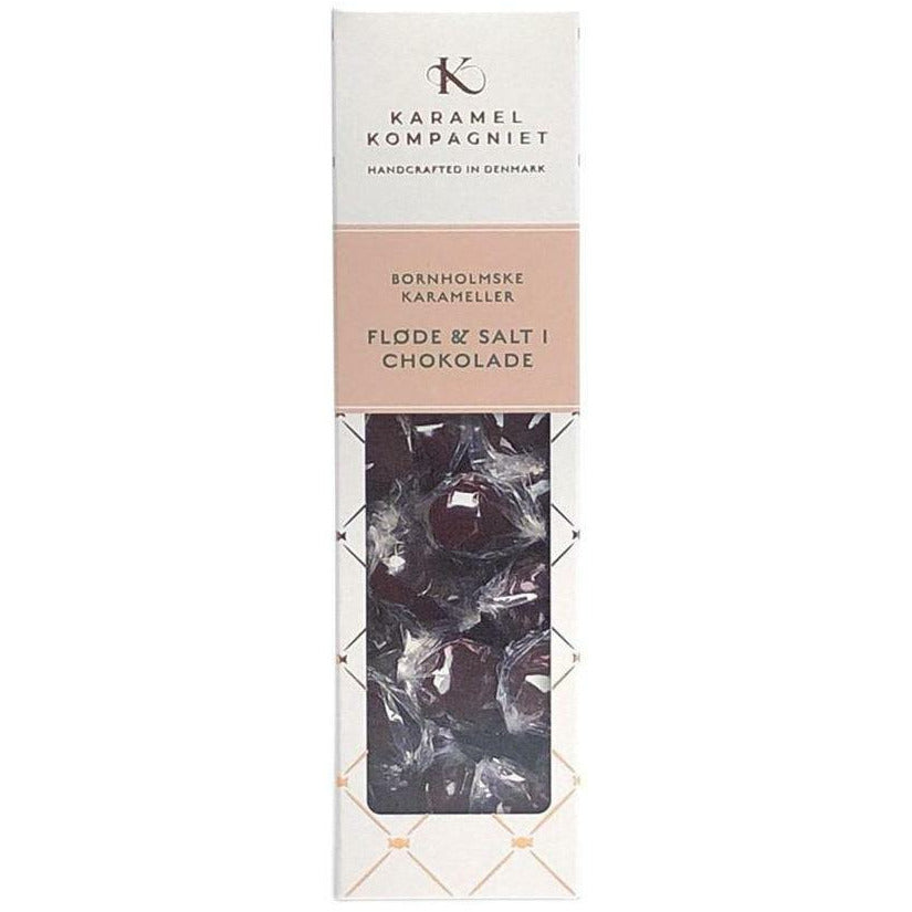Karamel Kompagniet Karamels, room en zout in donkere chocolade 109G