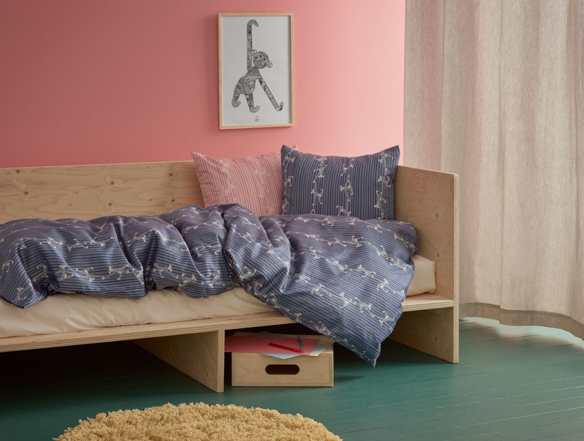 Kay Bojesen Bed Linen Monkey Junior 100x140 Cm, Pink