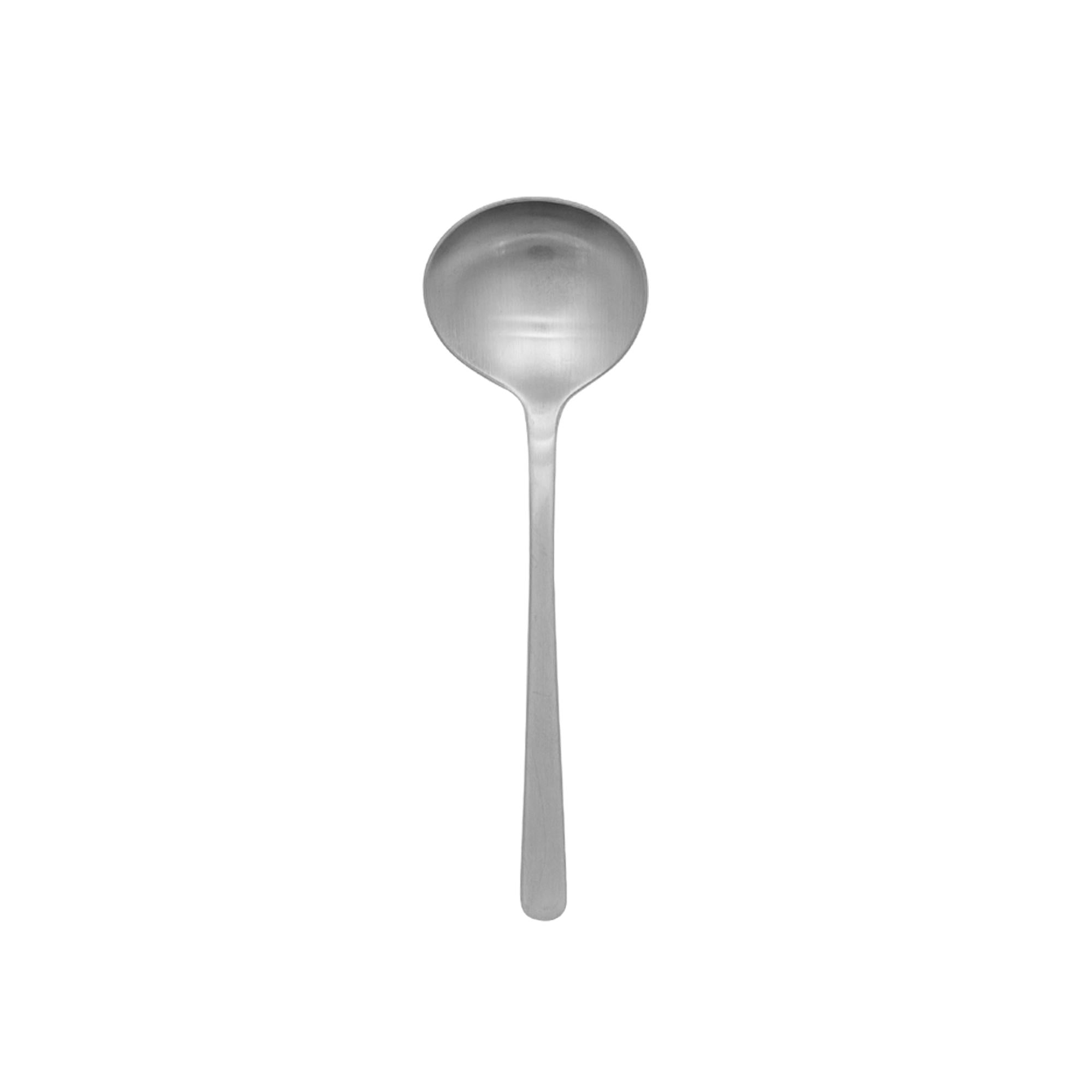 Kay Bojesen Grand Prix Soup/Broth Spoon, Matte Steel