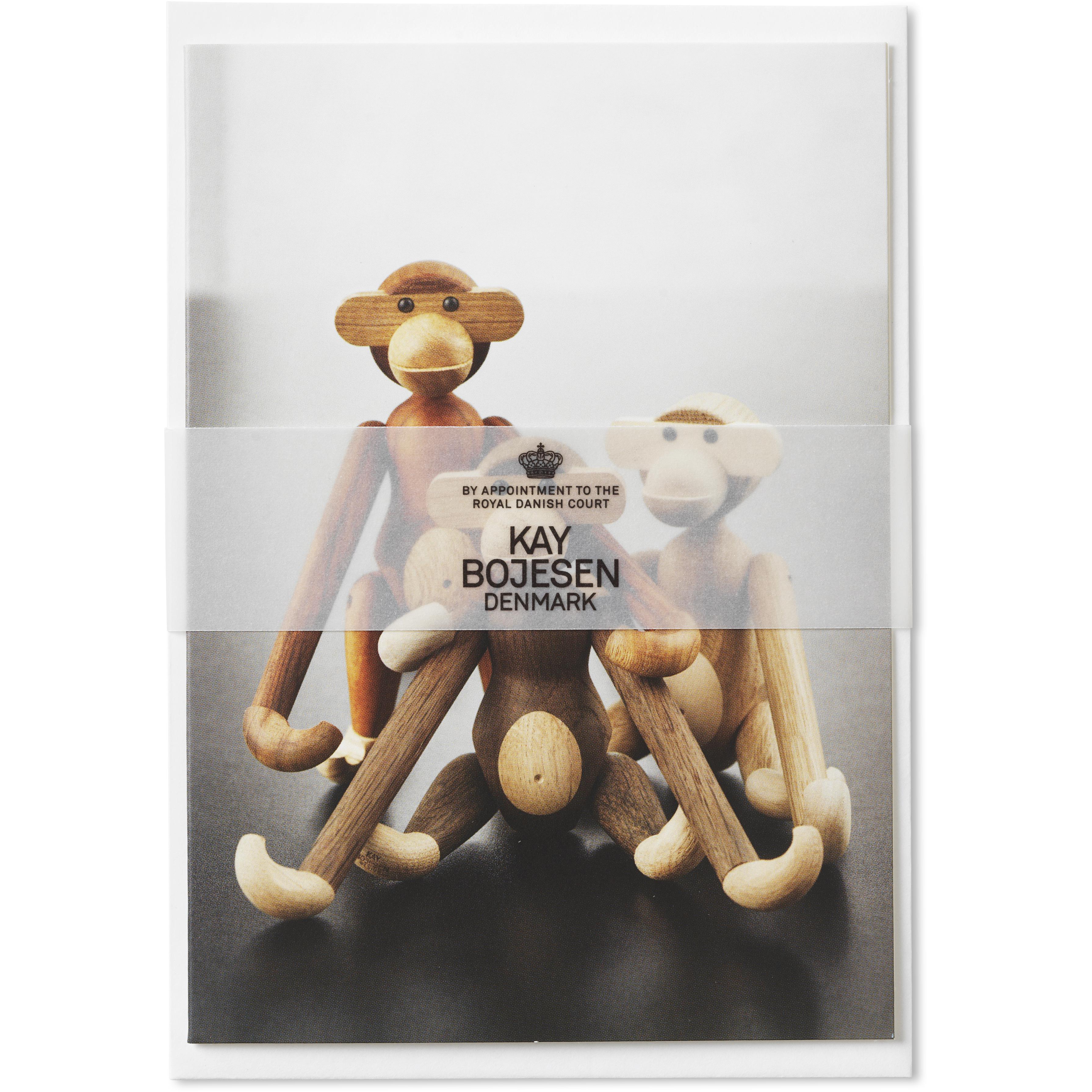 Kay Bojesen Kaart A6 apen 3 verschillende gemengd hout 1 stuk