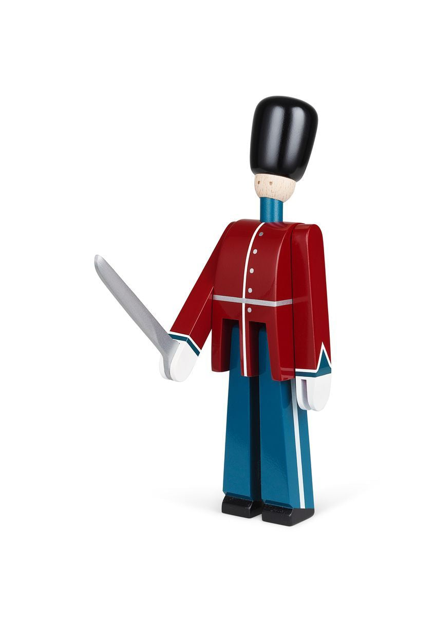 Kay Bojesen Guardsman mit Schwert kleiner rot/blau/weiß