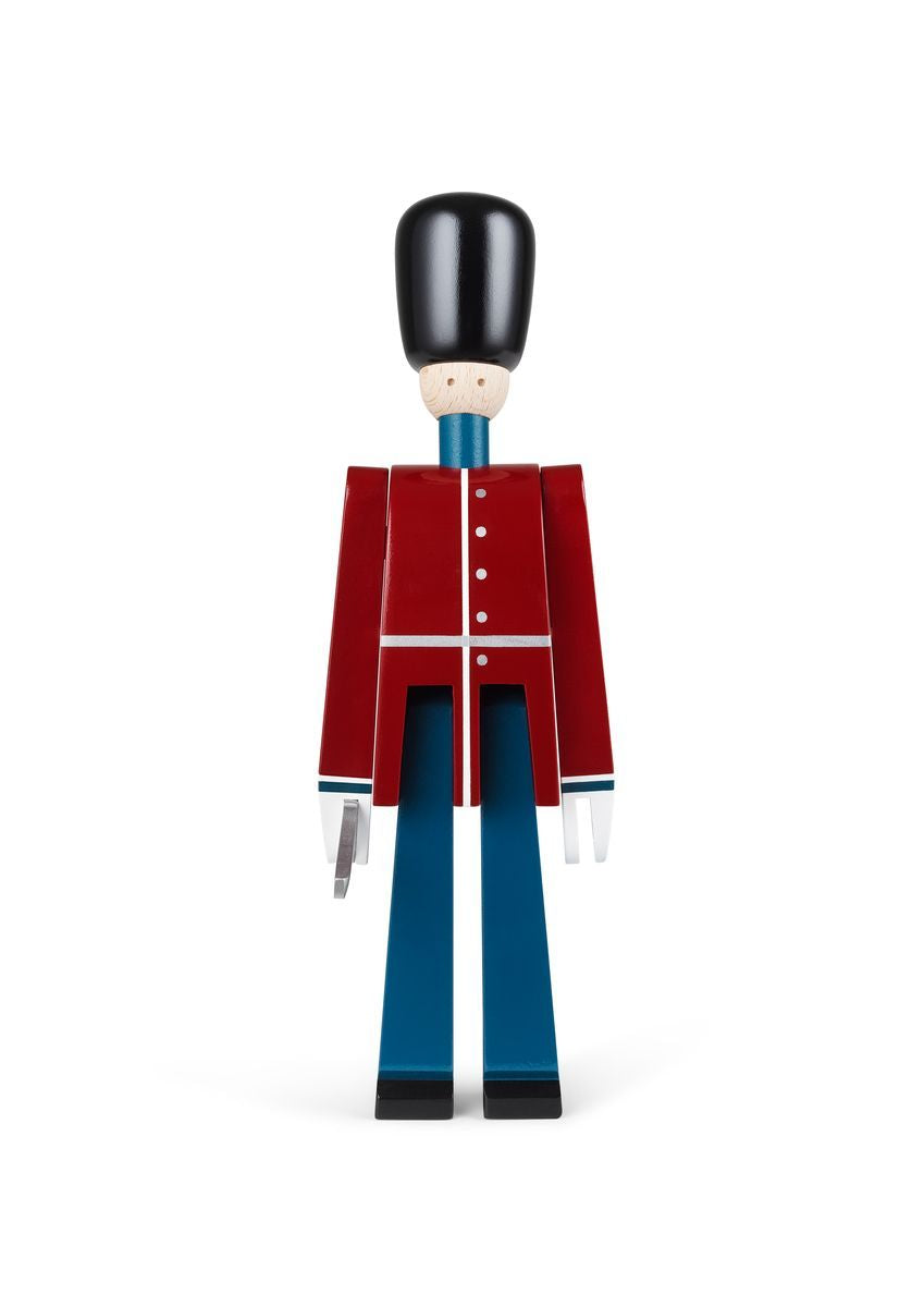 Kay Bojesen Guardsman mit Schwert kleiner rot/blau/weiß