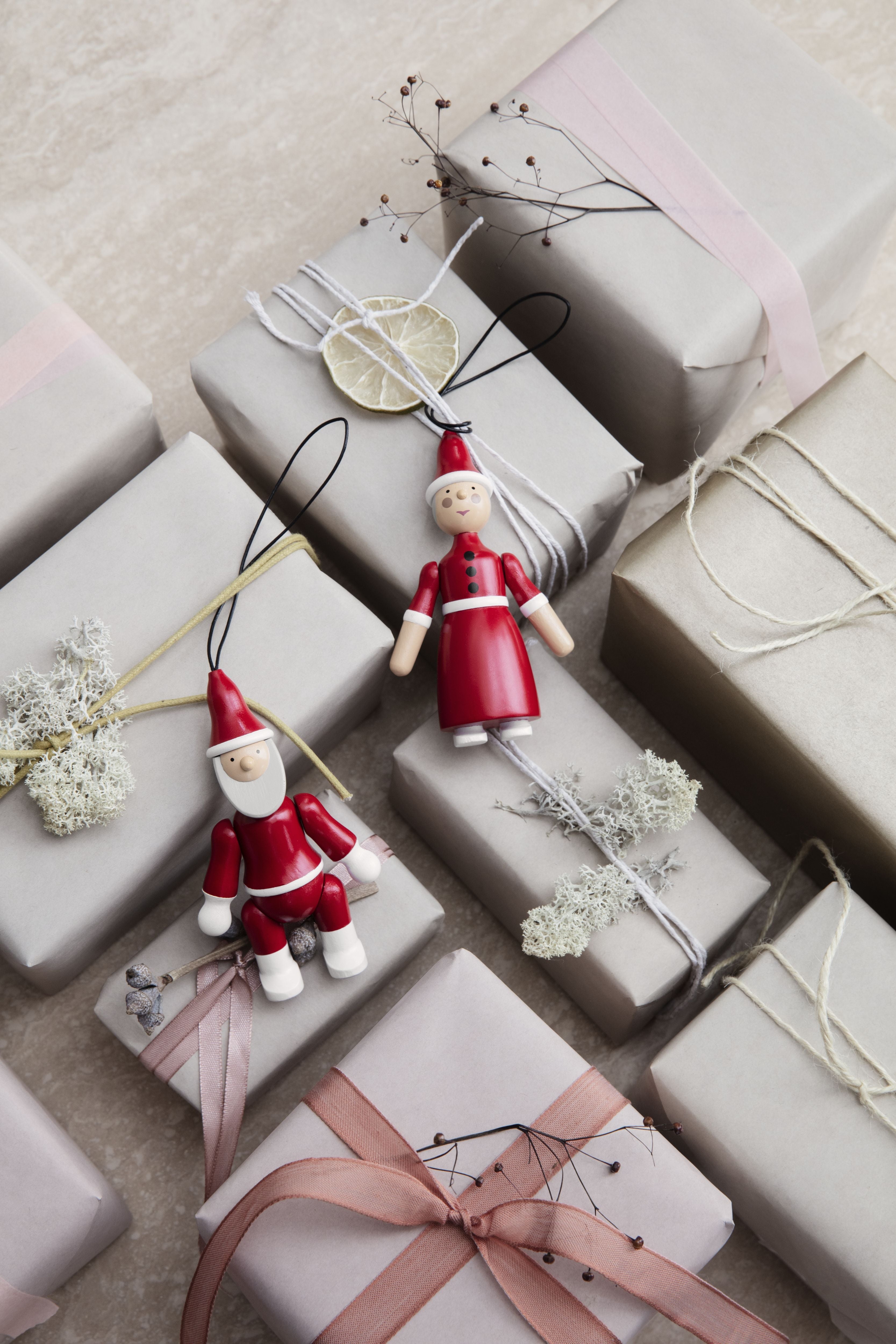 Kay Bojesen Ornaments Babbo Natale e Santa Clara