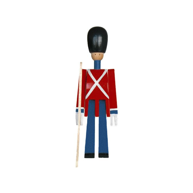 Kay Bojesen Guardsman med gevär liten röd/blå/vit