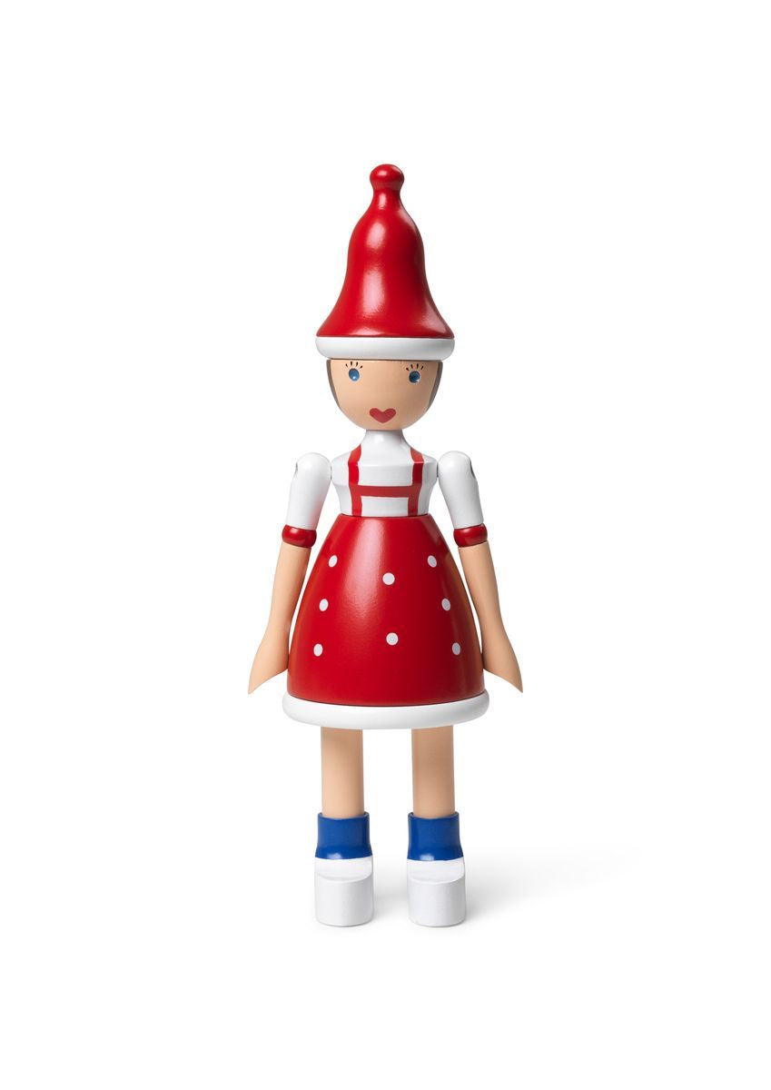 Kay Bojesen Christmas Girl "Lise" H17,5 cm rød/blå/hvit