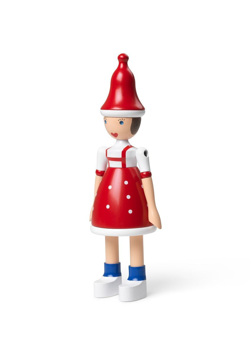 Kay Bojesen Christmas Girl "Lise" H17,5 cm rød/blå/hvit