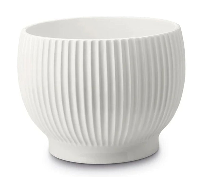 Knabstrup Keramik Blomsterpotte med hjul Ø 14,5 cm, hvid