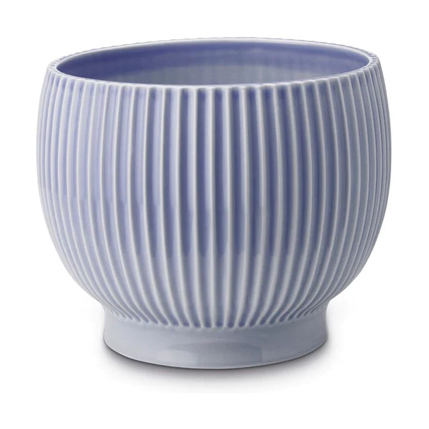 Knabstrup Keramik Flowerpot pyörillä Ø 16,5 cm, laventeli sininen