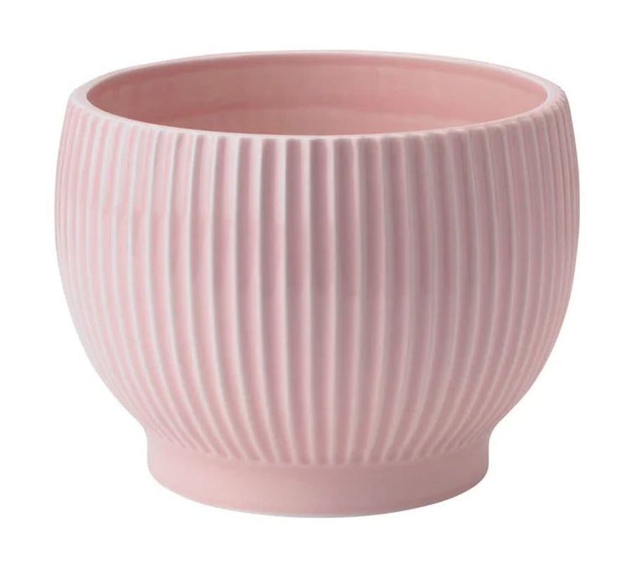 Knabstrup Keramik Blomkruka med hjul Ø 16,5 cm, rosa